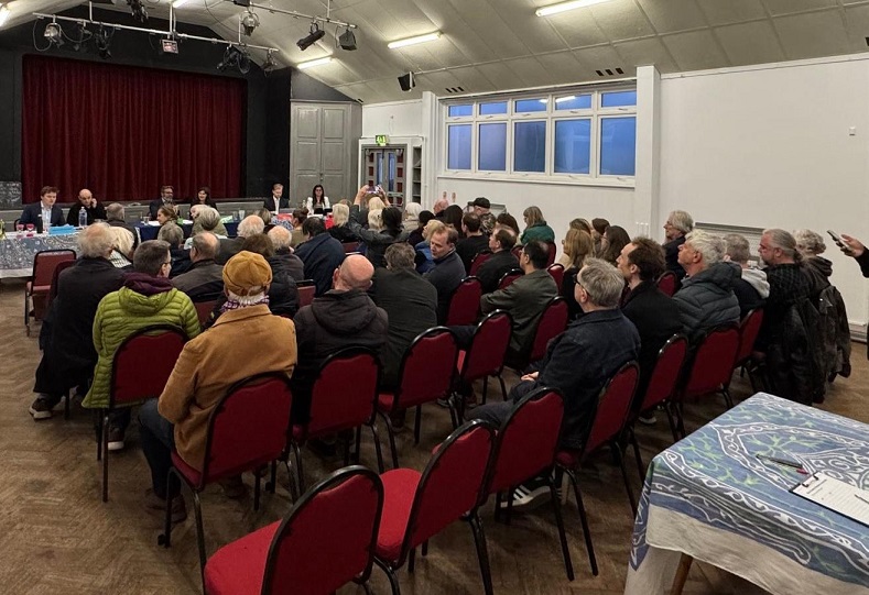 Local elections hustings in the church hall